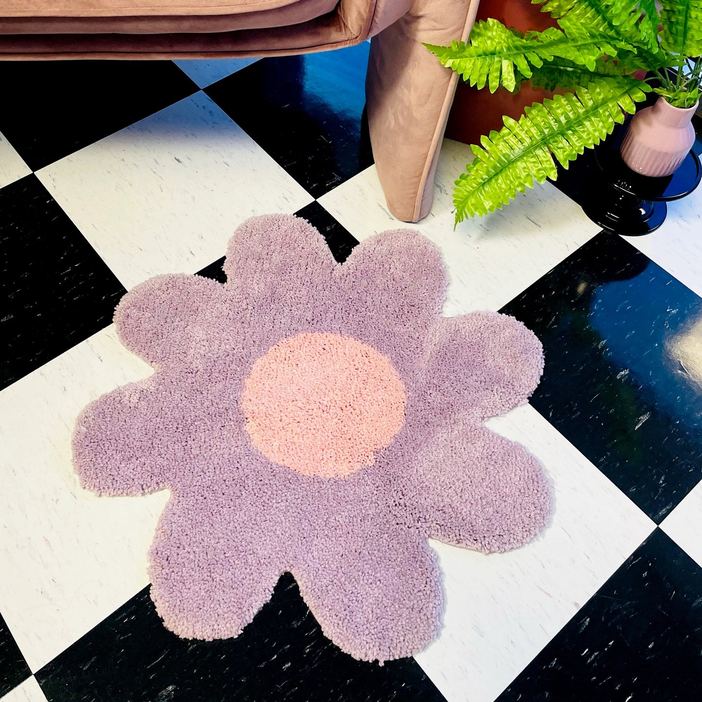 Little Lilac Daisy Rug
