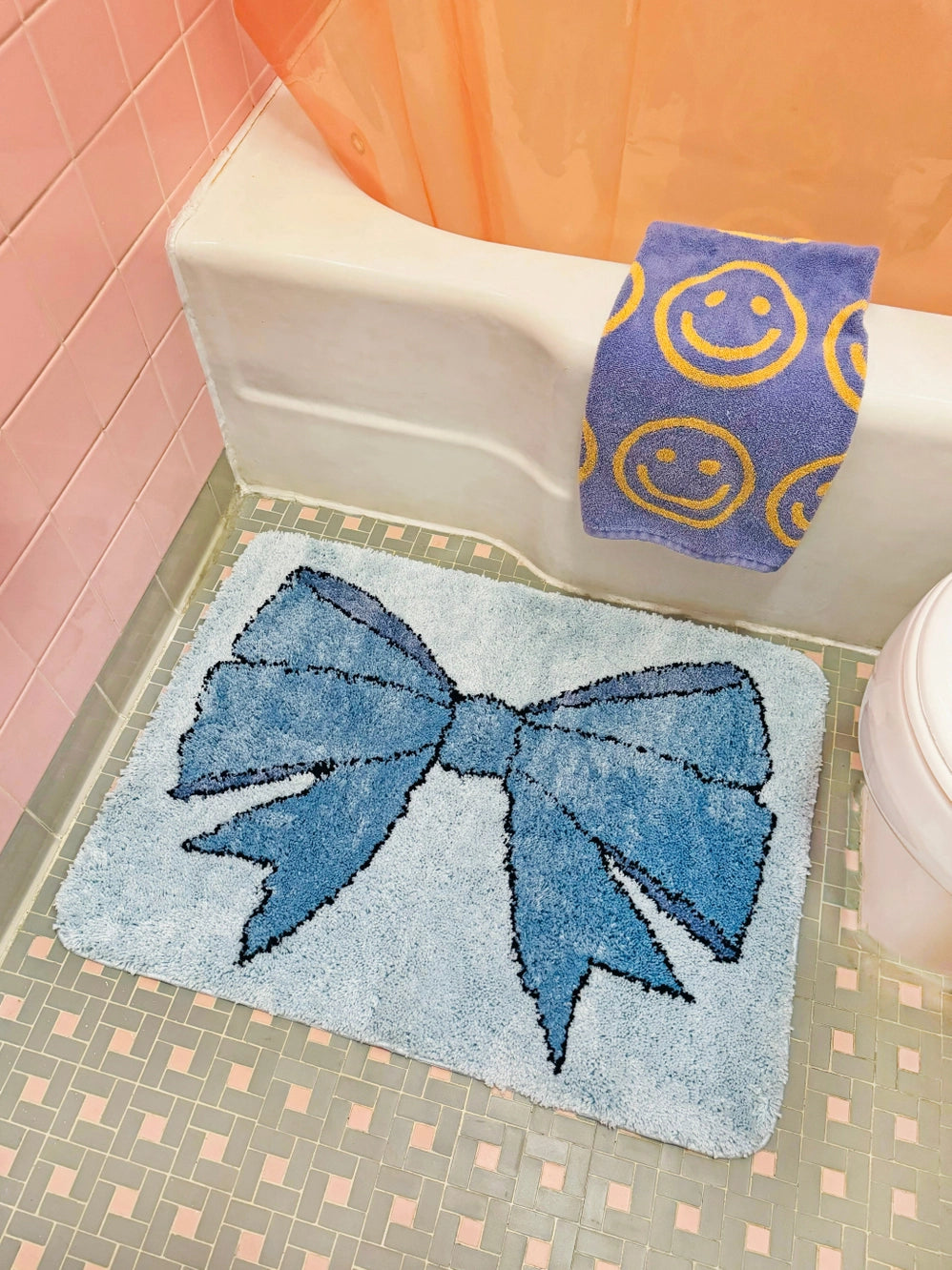 Blue Bow Rug PRE ORDER