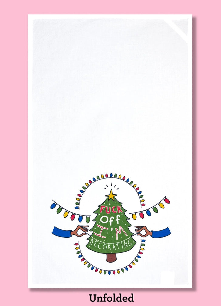 Fuck Off I'm Decorating Dish Towel