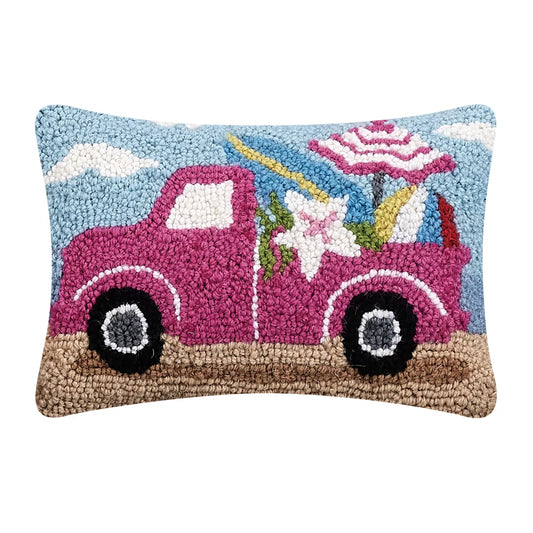 Pink Truck Cushion 8"x12"