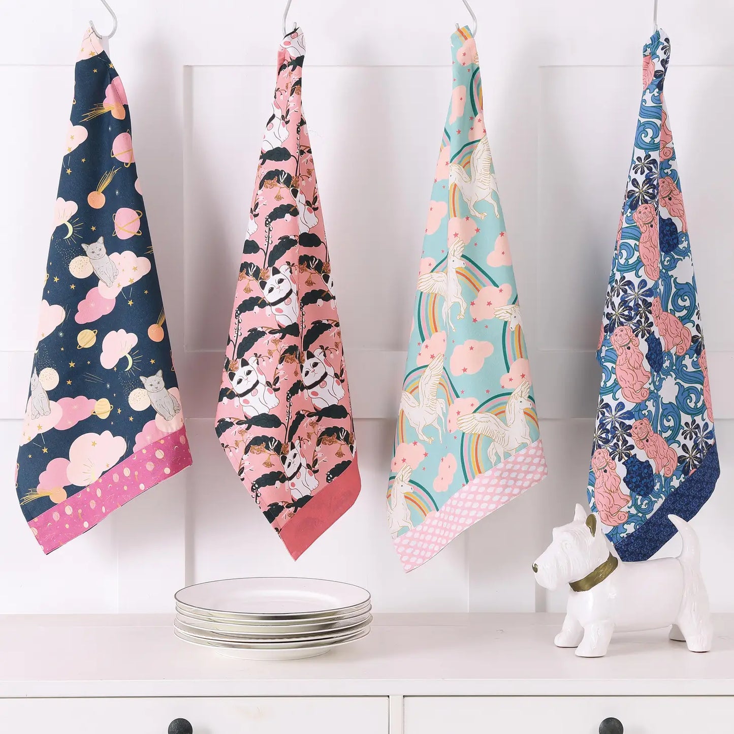 Cosmic Kitties Dish Towel PRE ORDER