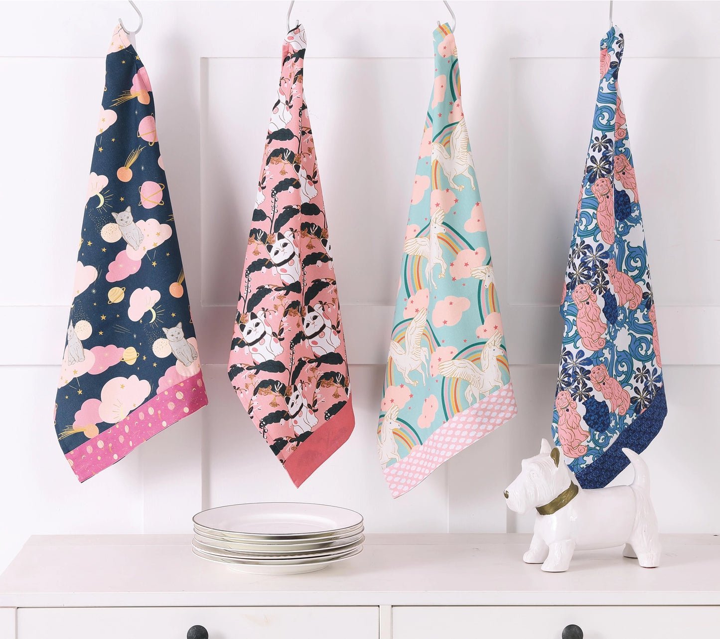 Lucky Kitty Dish Towel PRE ORDER