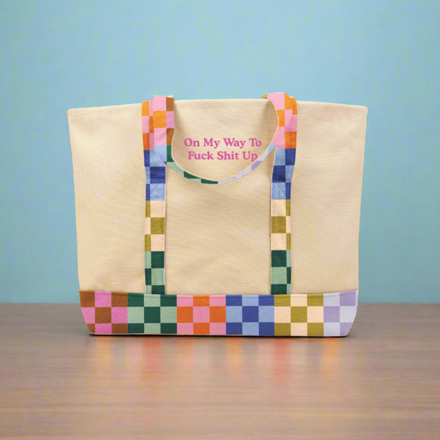 Fuck Shit Up Tote Bag PRE ORDER – The Milkbar Collective Fuck Shit Up Tote Bag PRE ORDER – The Milkbar Collective