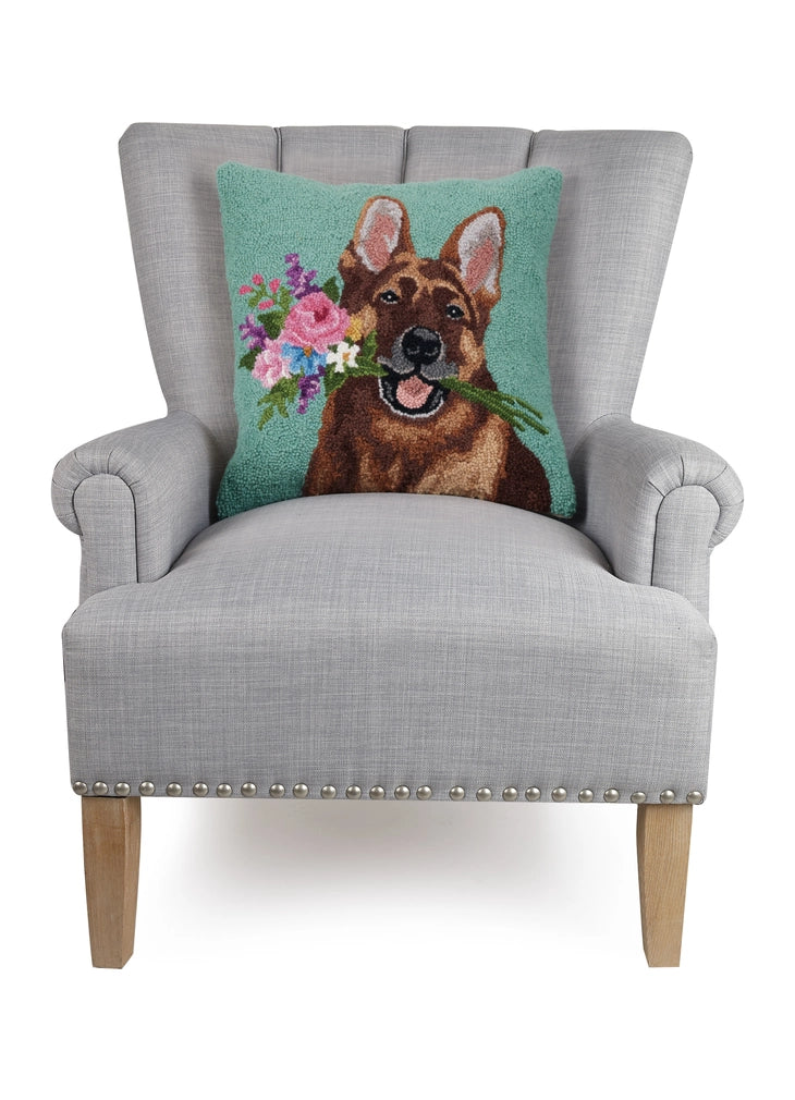 Floral German Shepherd Cushion NOVEMBER PRE ORDER