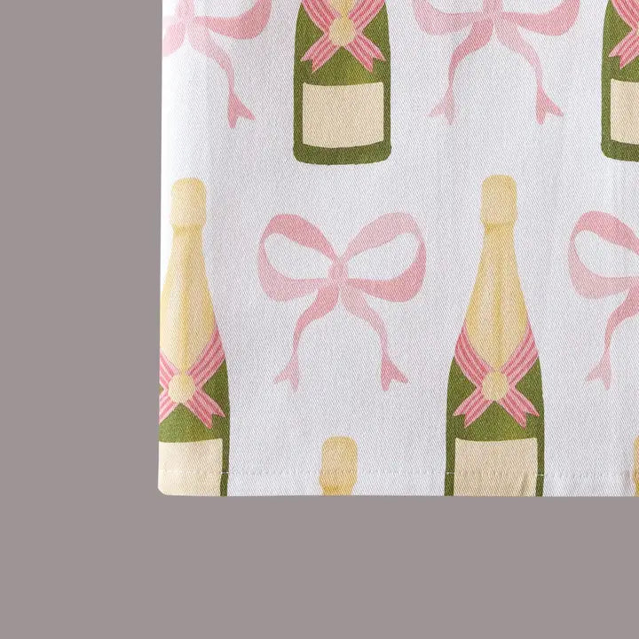 Champagne & Ribbons Dish Towel PRE ORDER