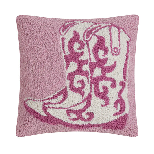 Pink Cowgirl Boots Cushion