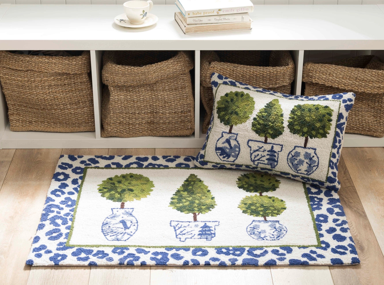 Leopard Topiary Rug 2x3 PRE ORDER