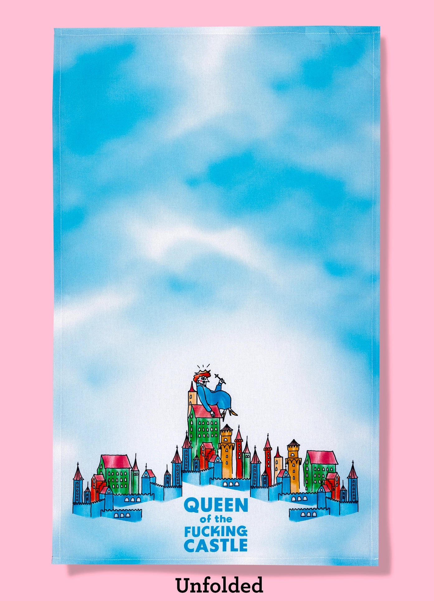 Queen Of The Fucking Castle Dish Towel