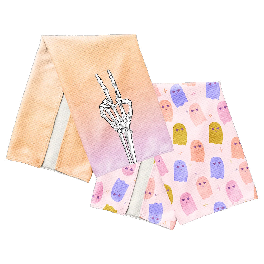 Skeleton Peace Dish Towel