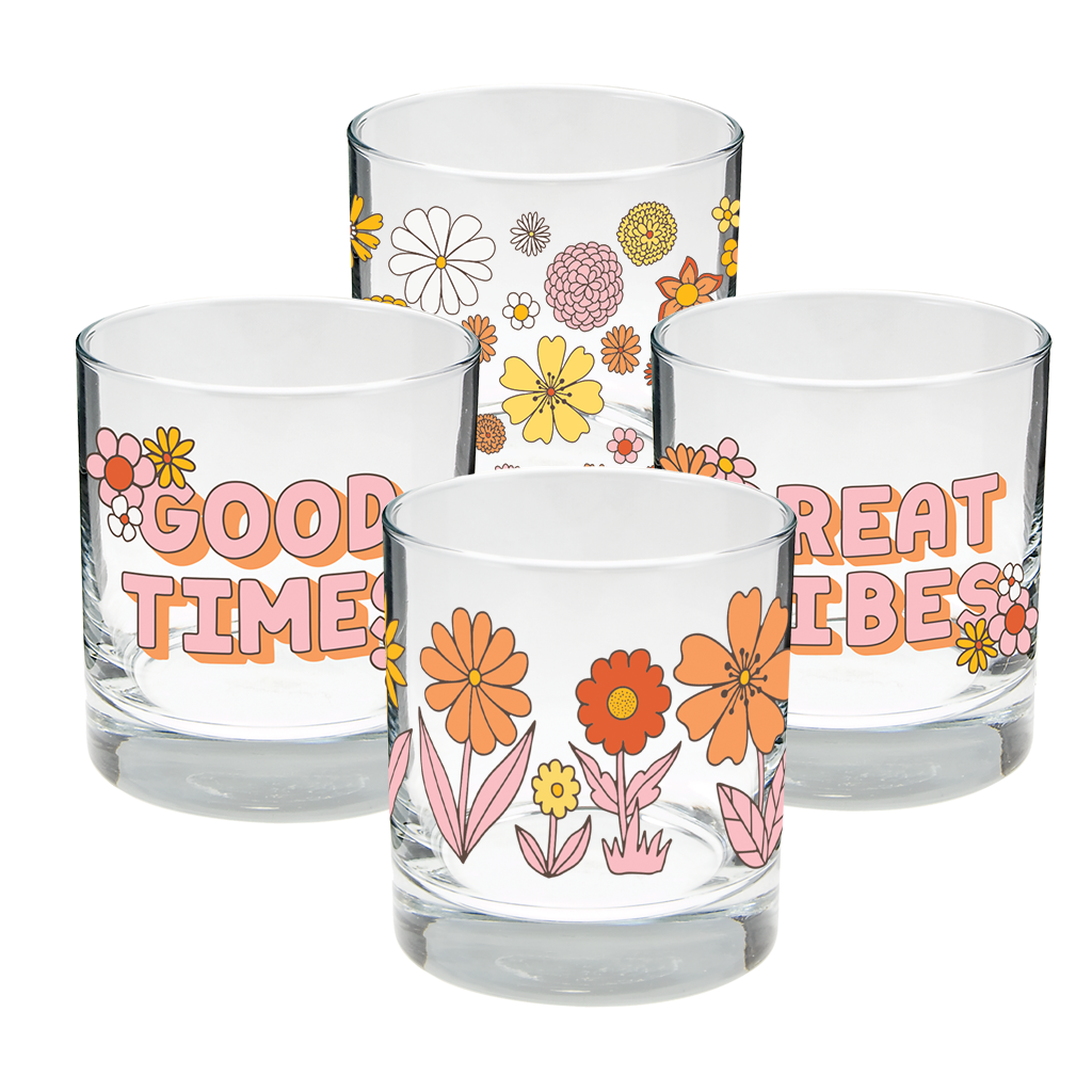 Fleetwood Big Flower Rocks Glass