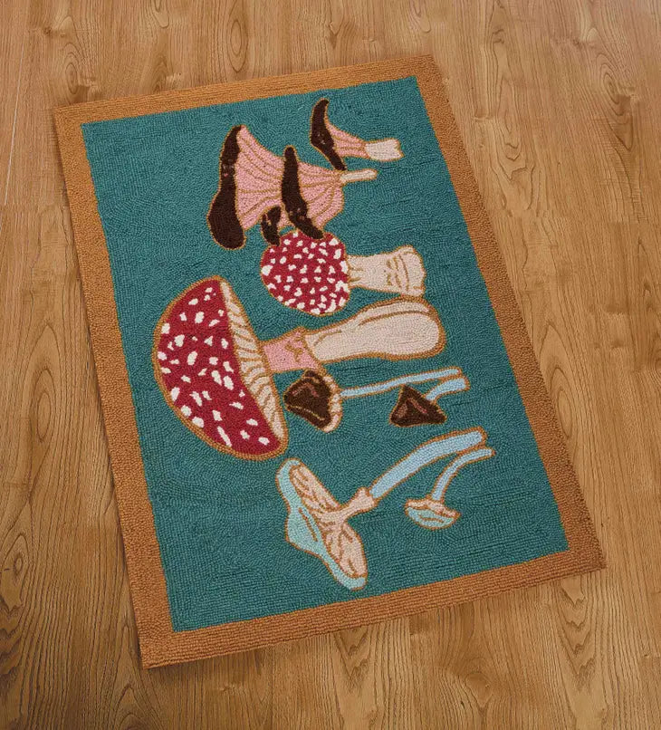Mushroom Wool Rug 2x3