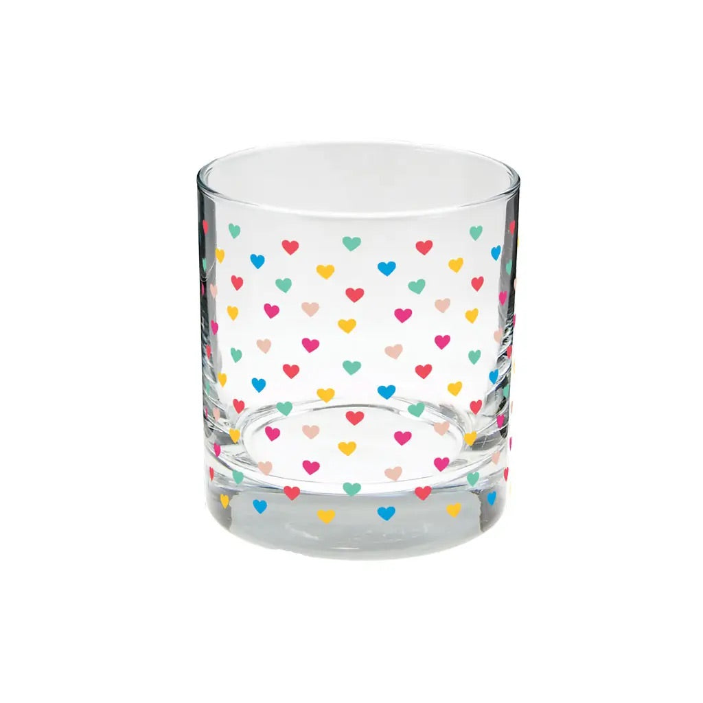 Love Heart Rocks Glass