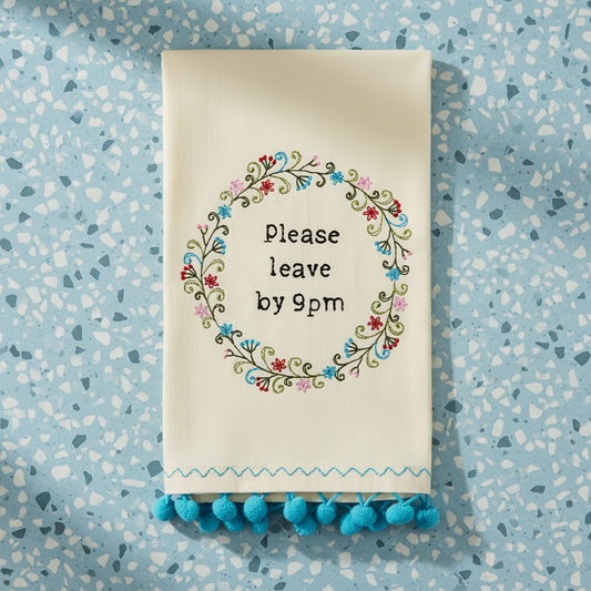 JULY PRE ORDER Leave by 9 Dish Towel JULY PRE ORDER