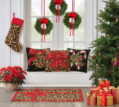 Leopard Bow Cushion PRE ORDER
