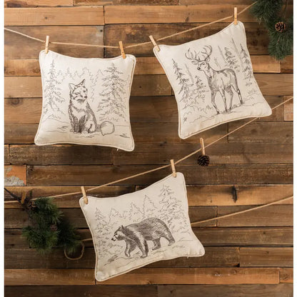 Fox Embroidered Cushion PRE ORDER