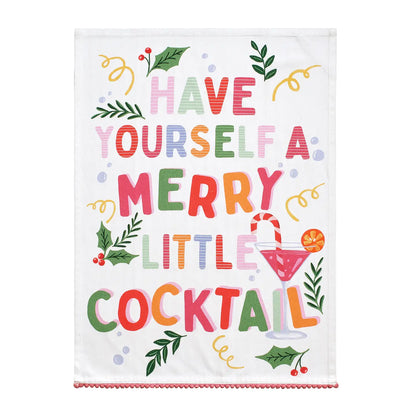 Merry Cocktail Dish Towel