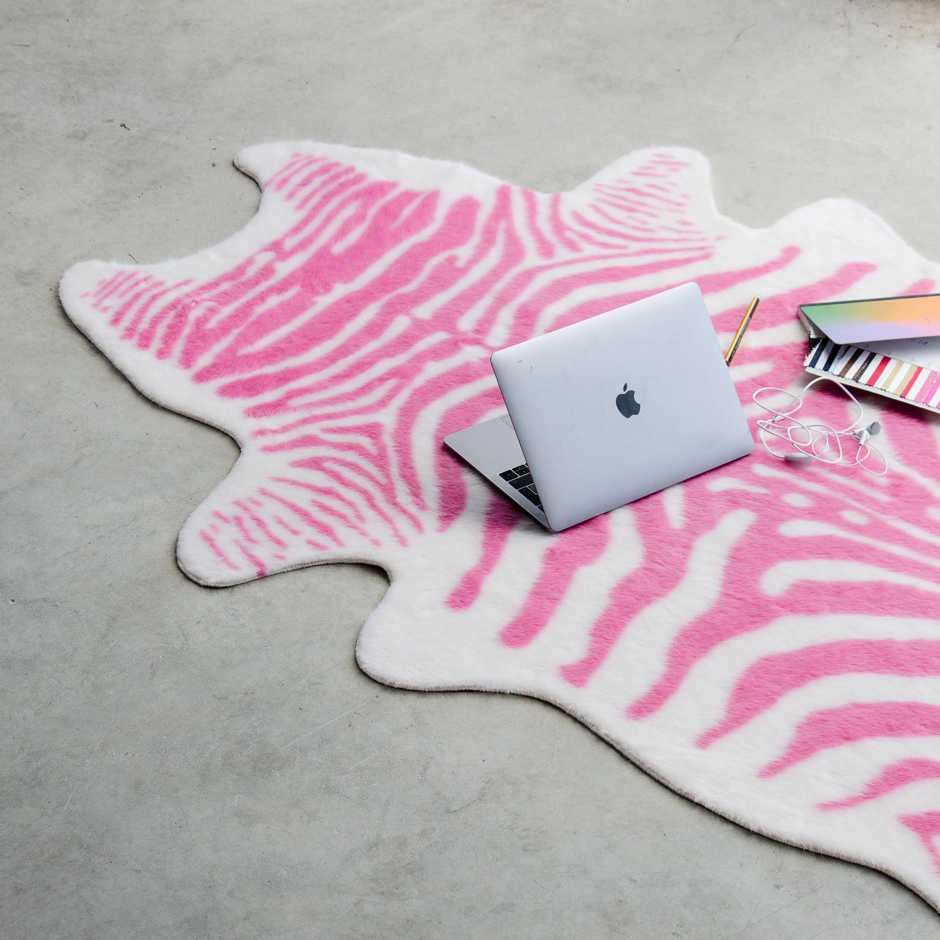 Pink Zebra Rug