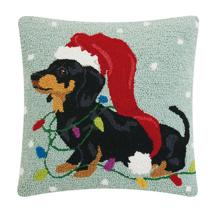 Holiday Dachshund Cushion PRE ORDER