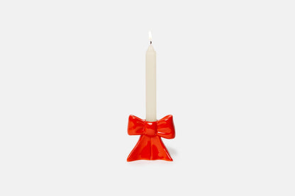 Red Bow Single Candle Holder PRE ORDER