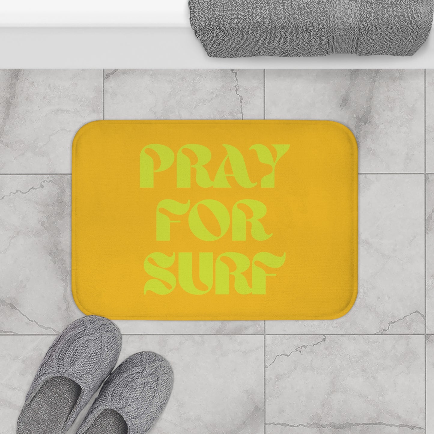 Pray For Surf Bath Mat