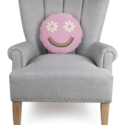 Smiley Rainbow Round Cushion PRE ORDER
