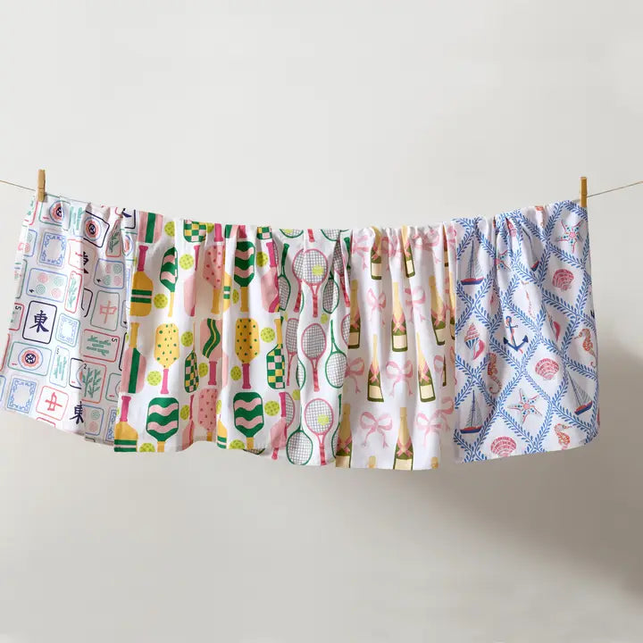 Champagne & Ribbons Dish Towel PRE ORDER