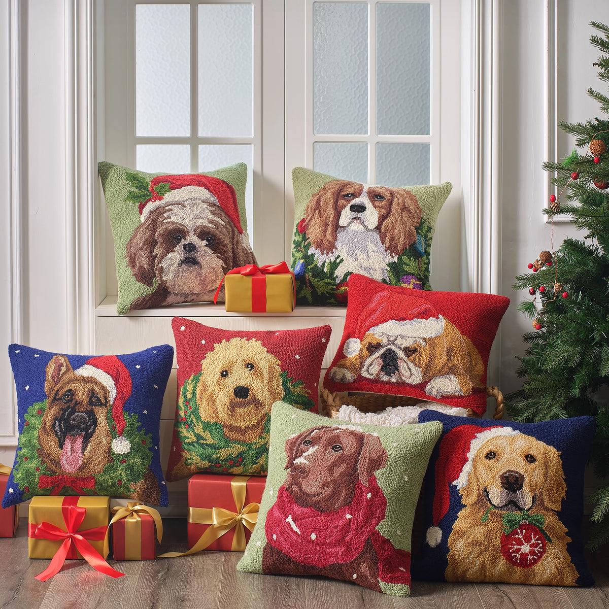 Holiday Cavalier Cushion PRE ORDER
