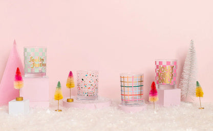 Happy Holidays Rocks Glass Set