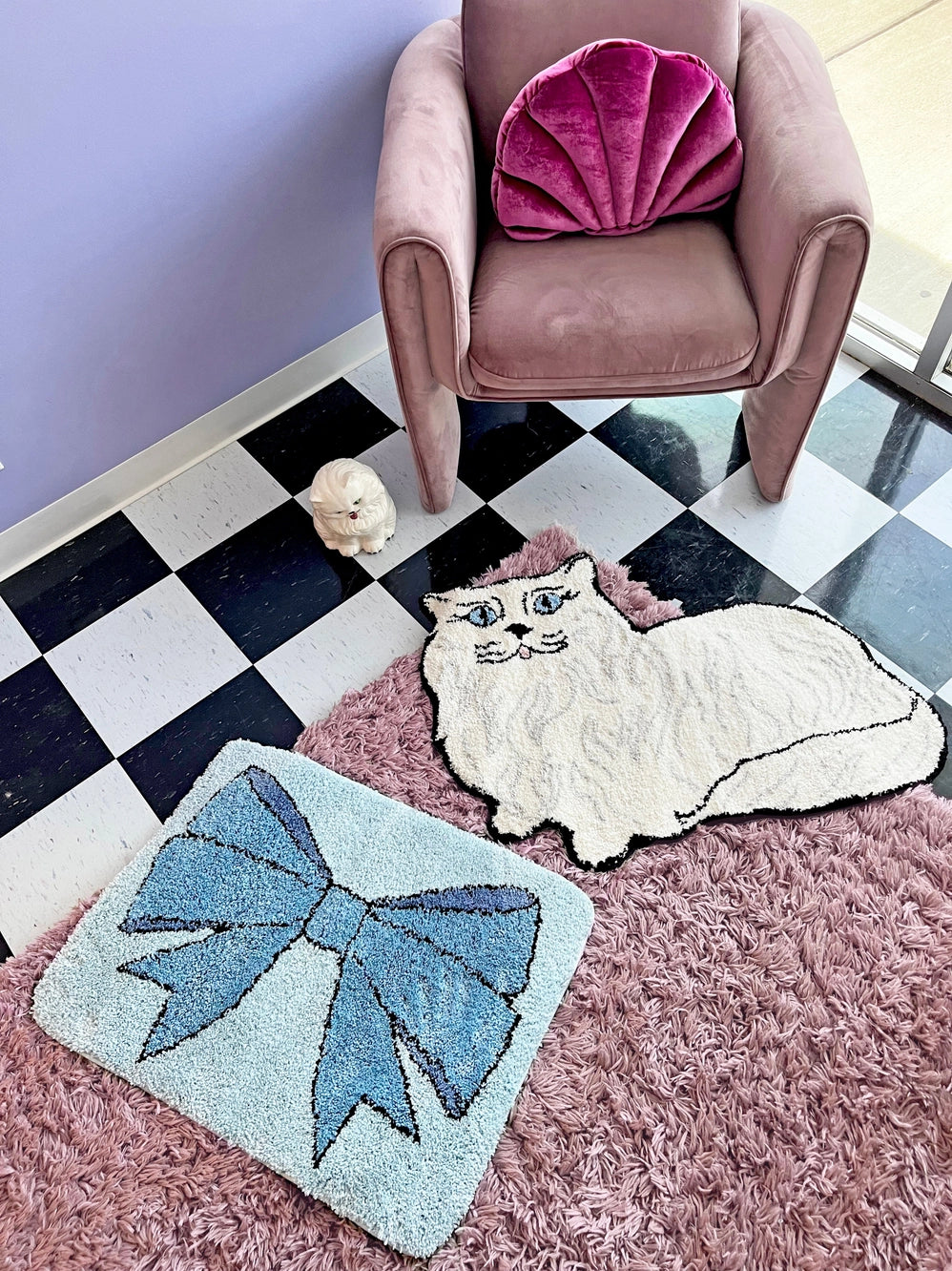 Blue Bow Rug – The Milkbar Collective