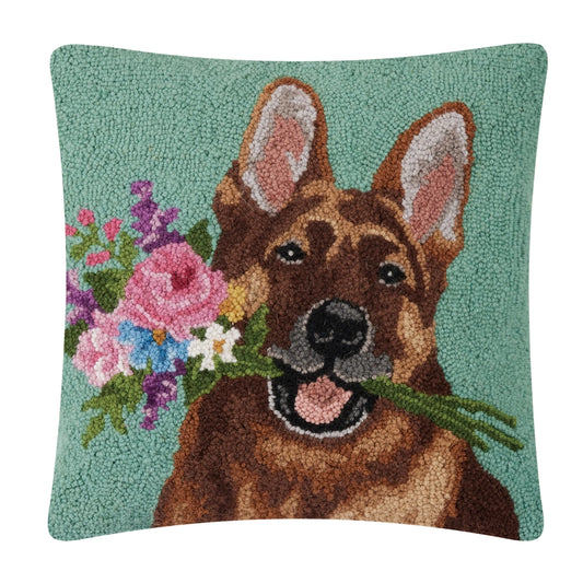 Floral German Shepherd Cushion PRE ORDER