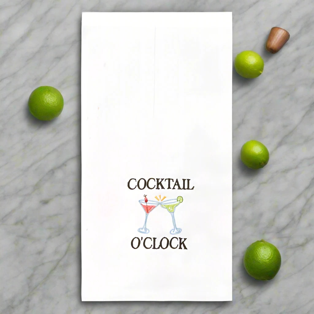 Cocktail O'Clock Dish Towel PRE ORDER