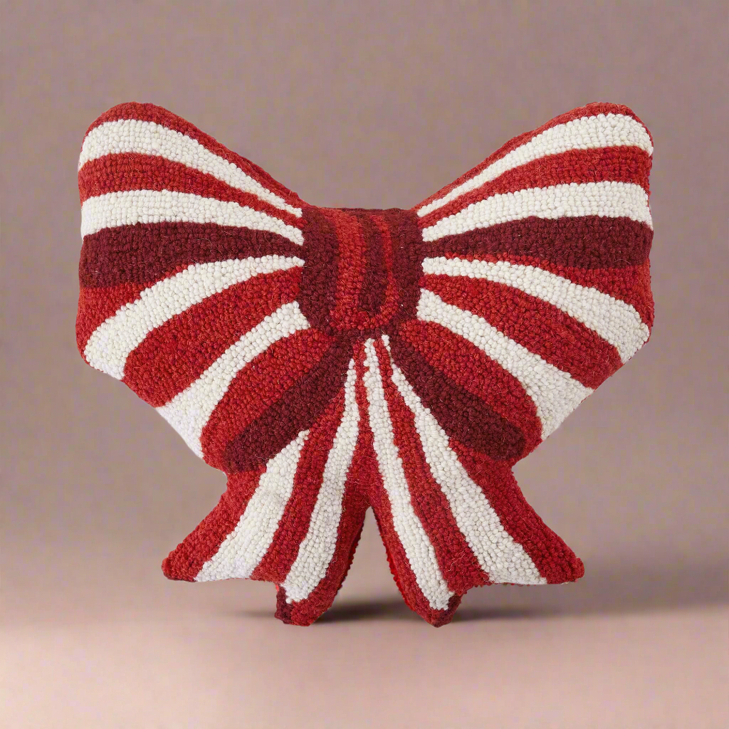 Red & White Bow Cushion PRE ORDER