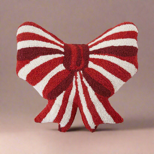 Red & White Bow Cushion PRE ORDER