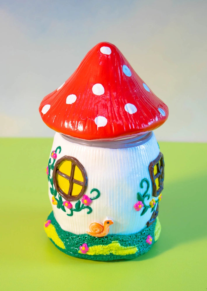 Mushroom House Jar