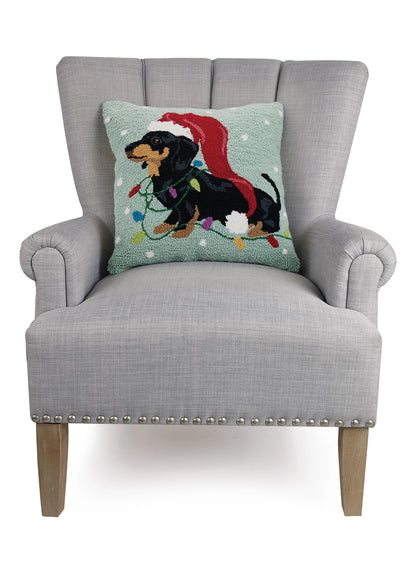 Holiday Dachshund Cushion PRE ORDER