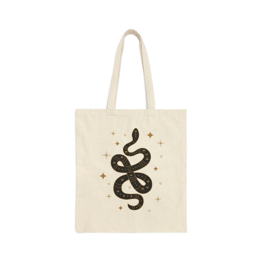 Snake Never Give Up Cotton Tote