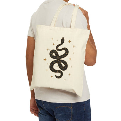 Snake Never Give Up Cotton Tote