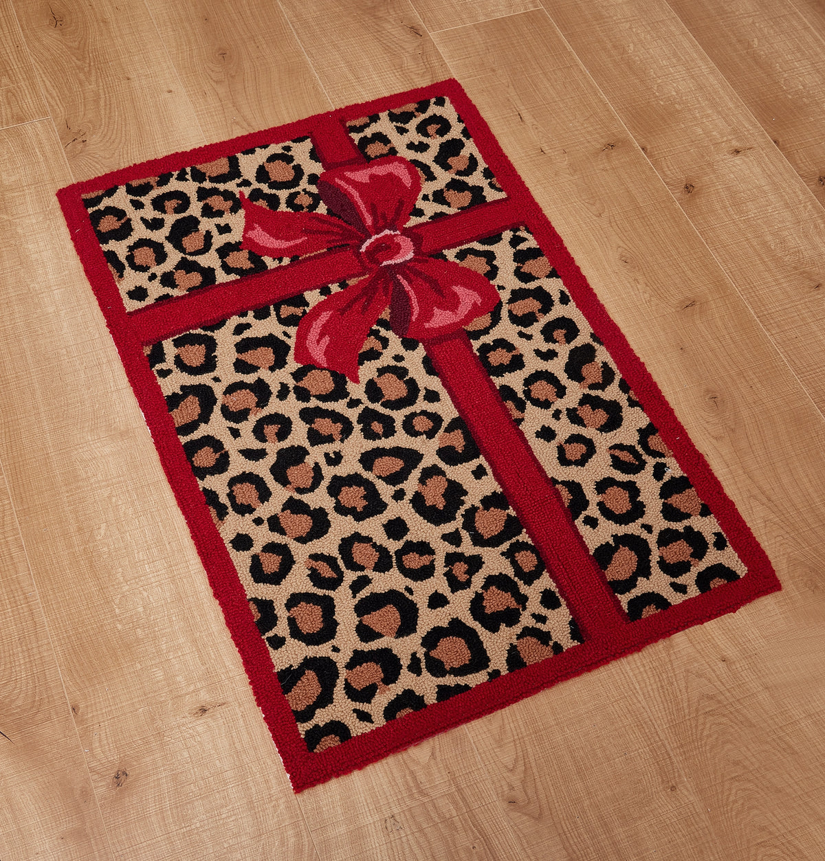 Leopard Bow Rug PRE ORDER