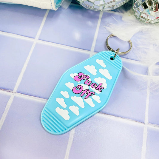 Fuck Off Clouds Keychain