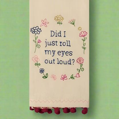 Rolls Eyes Dish Towel