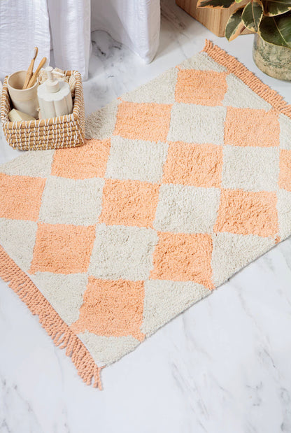 Peachy Warped Handmade Mat