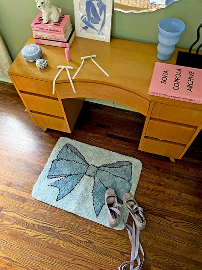 Bow Custom Rug Blue Bow Rug β The Milkbar Collective