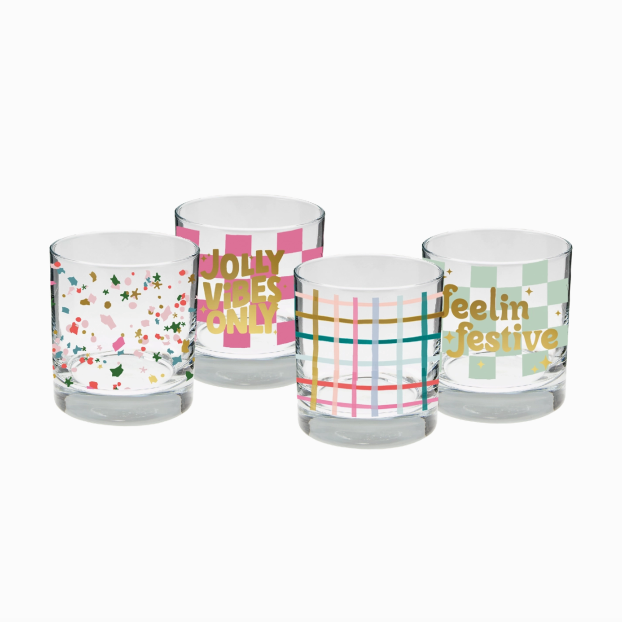 Happy Holidays Rocks Glass Set PRE ORDER