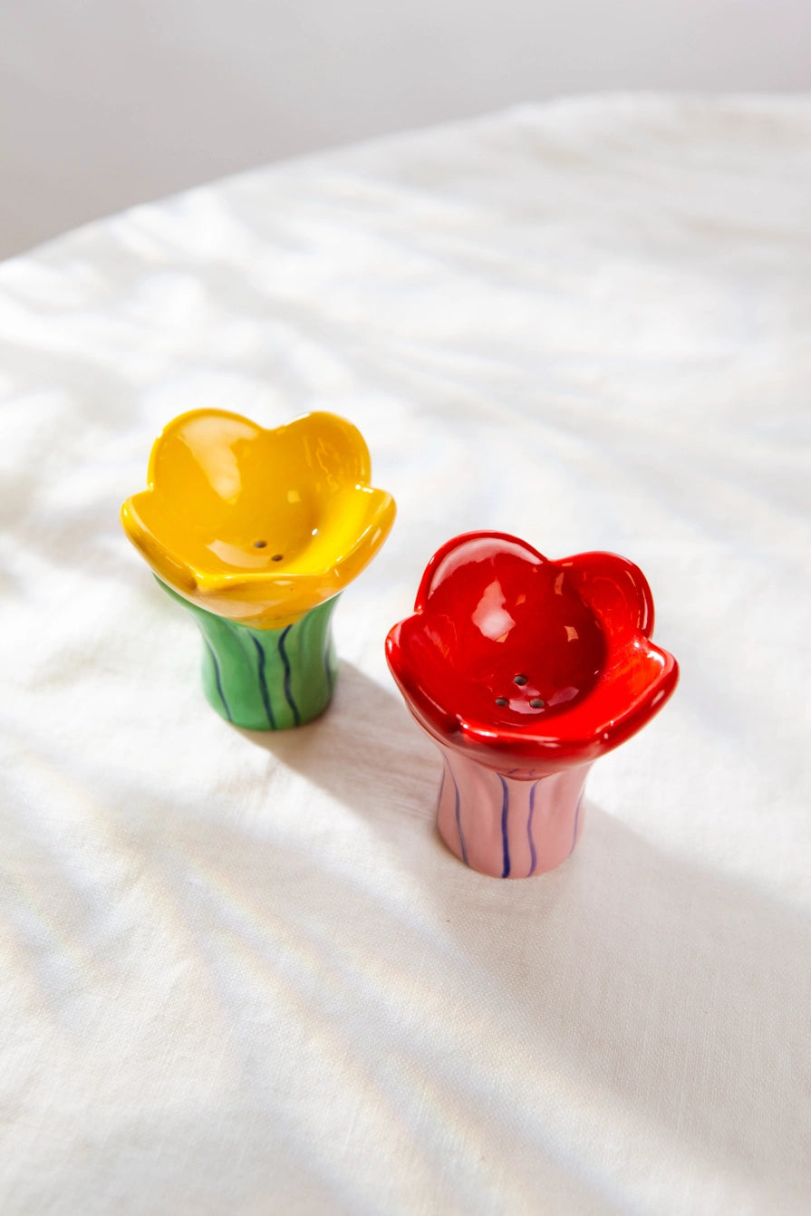 Flower Bloom S & P Shakers