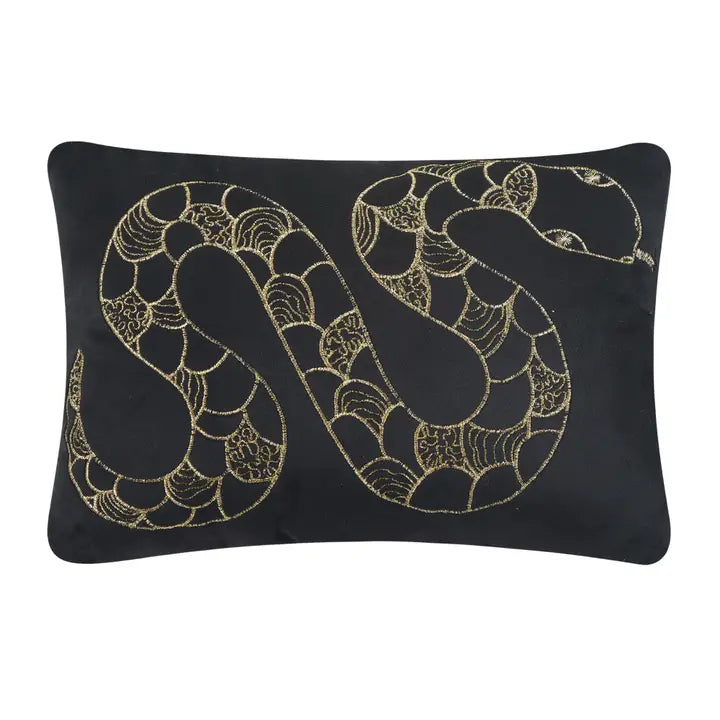 Embroidered Snake Cushion PRE ORDER