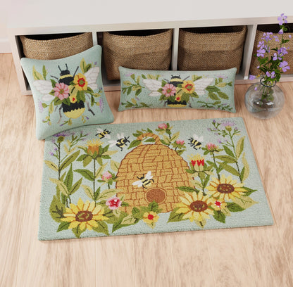 Floral Bee Cushion JUNE PRE ORDER