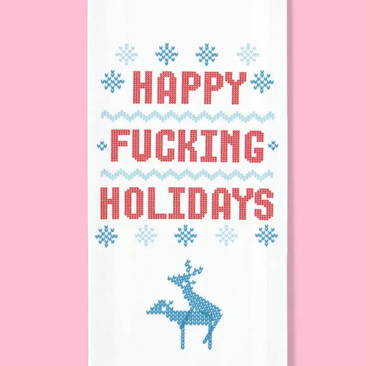 Happy Holidays Dish Towel PRE ORDER