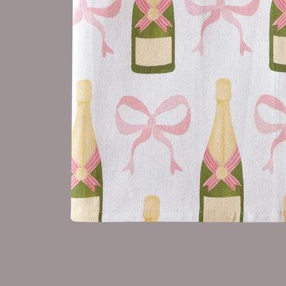 Champagne & Ribbons Dish Towel PRE ORDER