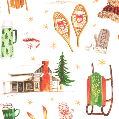 Sleds and Skis Dish Towel PRE ORDER