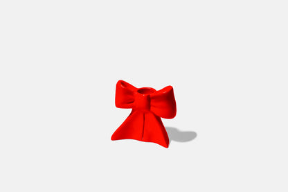 Red Bow Single Candle Holder PRE ORDER